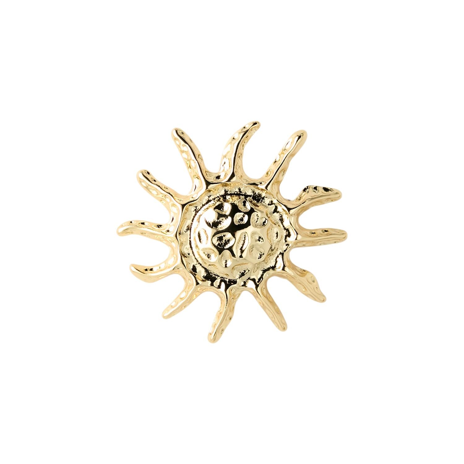 Sol broche - forgyldt